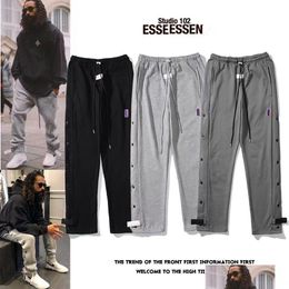 Conjuntos de ropa Diseñador de alta calidad Niebla Baloncesto Co-Branded Pantalones de pecho Moda Deportes Sueltos Casual Lado puede abrir para hombre para mujer Bab Dhih7