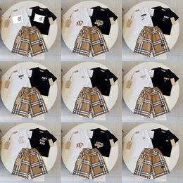 Ensembles de vêtements enfants T-shirt Set marque impression Designer enfants 2 pièces pur coton vêtements bébé garçons fille enfants mode Appare c12m #