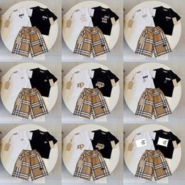 Designer Kids T-Shirt Set Merk afdrukken Kleding Sets Kinderen 2 Stuk puur katoenen Kleding baby Jongens meisje kinderen Mode Verschijnen Y8tC #