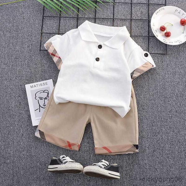 Ensembles de vêtements DIIMUU bébé garçons T-shirt et Shorts enfants fille tenues costumes enfants vêtements d'été infantile enfant en bas âge t-shirts pantalons