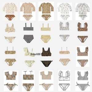 Ensembles de vêtements EnkeliBB enfant en bas âge fille été Hawaii Hodaliy maillots de bain maillot de bain mignon fleur Patten Style Vintage natation