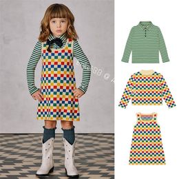 Kledingsets Enkelibb Vintage Stijlvolle Kids Girls T -shirt en kleding Matching MP Designer Baby Girl For Autumn Winter 220915