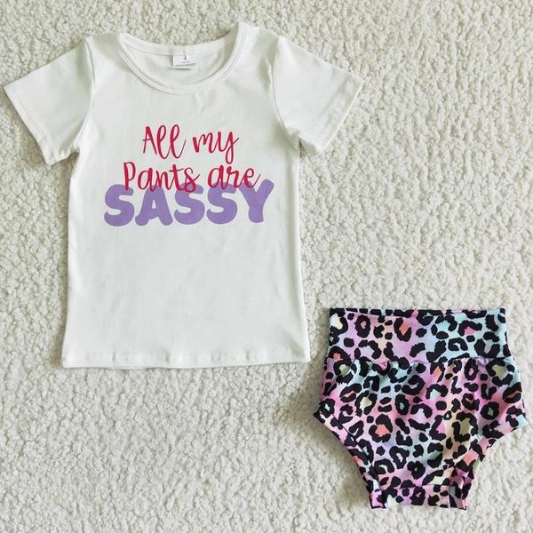 Conjuntos de ropa Fashion Baby Baby Girls Boutique Bummies Set Sassy lindo lindo ropa pantalones cortos