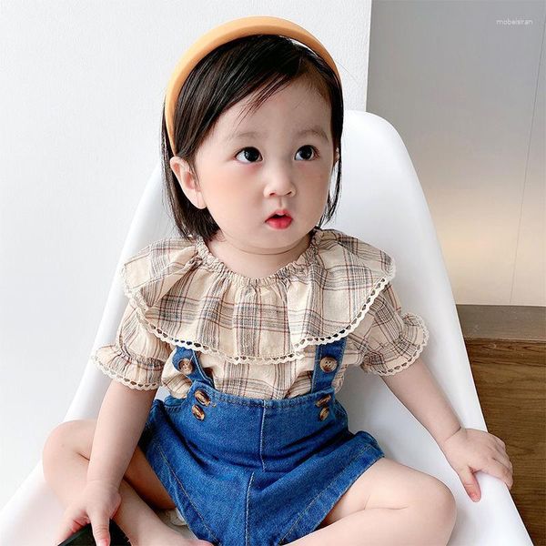 Ensembles de vêtements mode bébé salopette garçons filles Denim enfants combinaison coréenne enfants Shorts fille vêtements