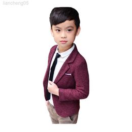 Kledingsets Fashion Kid Boy Blazer Coat Solid Gental Jacket Coat voor 2-10 jaar jongens kinderen kinderen bovenkleding tops kleding heet W0222