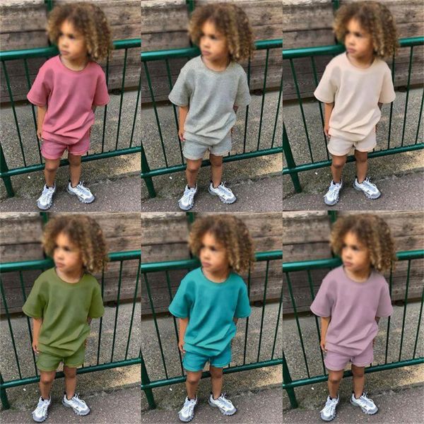 V￪tements Ensemble de v￪tements de pompier pour gar￧ons pour les enfants pour enfants b￩b￩ filles 2 pi￨ces surv￪tement T￩nits d'￩t￩ Solie Sweat Sweat