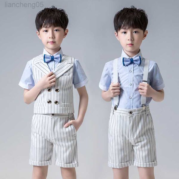 Conjuntos de ropa Niños de flores Boda Traje formal Bebés niños uniforme escolar Niños Ceremonia Baile de piano Ven Adolescentes esmoquin Vestido Conjunto de ropa W0222