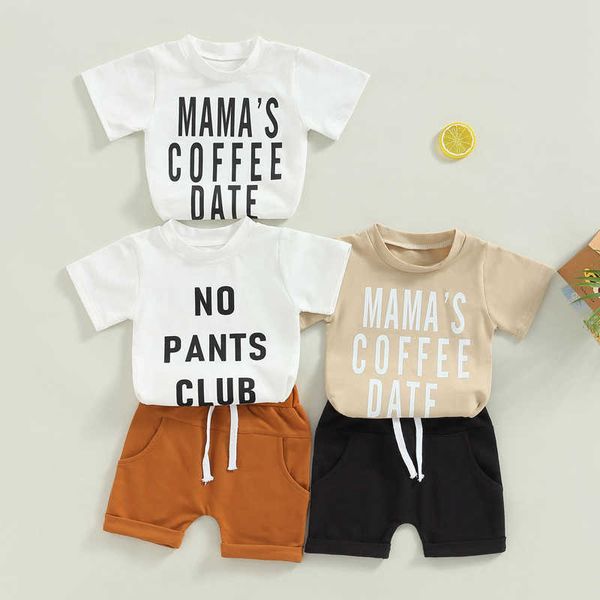 Conjuntos de ropa FocusNorm Norma para bebés Baby Boy Sets 2pcs Capas de manga corta Tops de pantalones cortos Solidos sueltos Atención casual AA230504