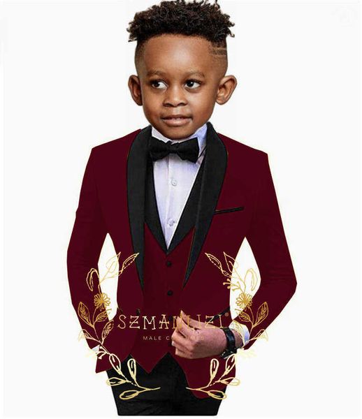 Conjuntos de ropa Traje de esmoquin para niños amarillos formales Solapa de chal Piezas vintage Chaqueta ajustada Chaleco Pantalones Traje Conjunto Trajes de fiesta para niños para boda