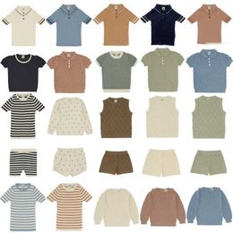 Ensembles de vêtements Fub 2022 Nouveau t-shirt pour garçons et filles tricotés d'été
