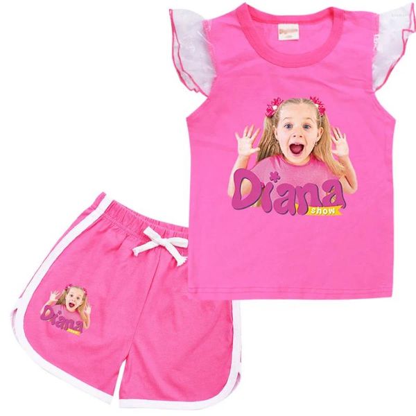 Vêtements Ensembles drôles Show Diana y Roma Vêtements Kids Kids sans manche T-shirts shorts 2pcs Set Baby Boys Summer Tenues Toddler Girls