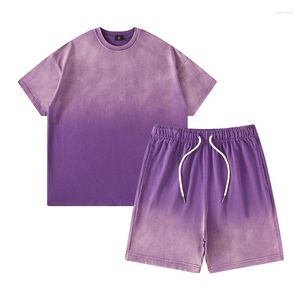 Ensembles de vêtements Filles Sportswear Coton Casual Hip Hop Dance Outfits Summer Trendy Tie-dye T-shirt Shorts 2 Pcs Garçons Survêtement Enfants