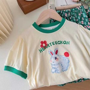 Kledingsets Girls Summer Set Kids Fashion Suits Baby Cartoon T-shirt+broek 2pcs Kinderen Korte mouwen Casual outfits Peuter katoenen kleding