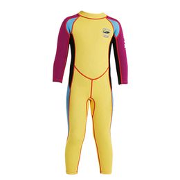 Kledingsets meisjes wetsuit neoprenes 25 mm duikpakken kinderen houden warme lange mouw zwemkleding jongens uv bescherming badmode voor kinderen w230210