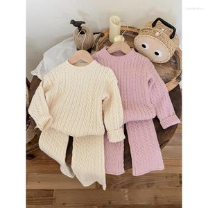 Vêtements Ensembles pour les filles Twit Twit Tree Top Top Tive Two-Piece Baby Girl Casual Western Style Sweater