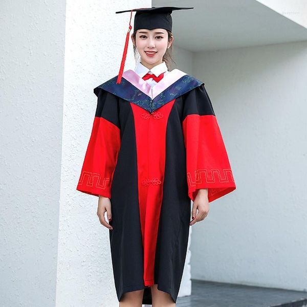 Ensembles de vêtements de haute qualité pour adultes, robe de graduation pour étudiants, robe universitaire, uniforme académique, costume de fête pour maître baccalauréat