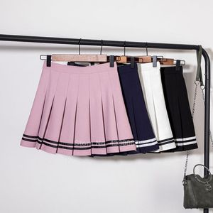 Kleding sets hoge taille koreaanse Japanse stijl student meisjes rok jk pak geplooide rokken vrouw school uniform zomer cheerleader kostuum