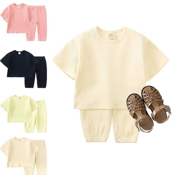 Ensembles de vêtements Vente chaude Baby Baby Toddler Girls Vêtements de vêtements à manches courtes T-shirt à col