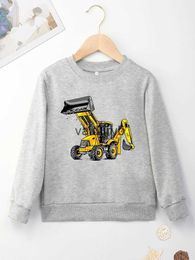 Kledingsets Hot Verkoop Vier Seizoenen Kindersweatshirts Comfortabel Hoge kwaliteit Graafwerk Manery Prin Y2K-stijl Babyjongen Grijs Kaploos Dropshipvaiduryb