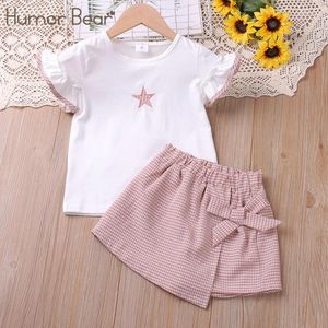 Vêtements Ensembles Humour Bear Baby Girl Clothes Suit Summer Star Imprimée Toddler T-shirt Tops Pants de gamme de gamme 2-6Y