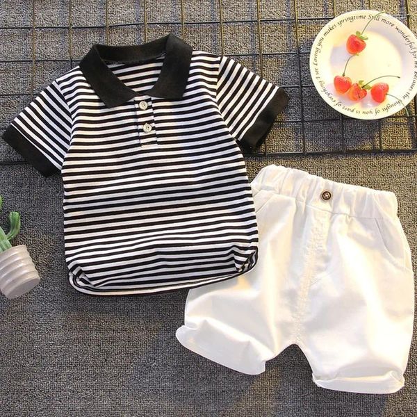 Sets de ropa Ienens Baby Boys Summer 2 PCS Camiseta pantalones pantalones cortos para niños