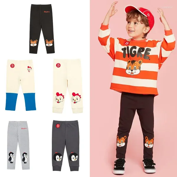 Conjuntos de ropa en Stock Bebe 2024 otoño coreano bebé Leggings para niños y niñas pantalones ajustados lindos niños pierna Shaping Stretch Legging