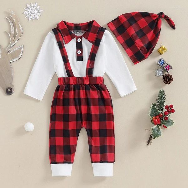 Ensembles de vêtements pour bébé bébé garçons 3pcs Tenues d'automne décontractées