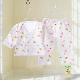 Vêtements Enfants Baby Baby Boys Girls Girls Vêtements Set Coton Sous-vêtements Sleeurs Sleepwear Souhtable Cartoon Animal Pattern Turfits Fit 0-3 mois