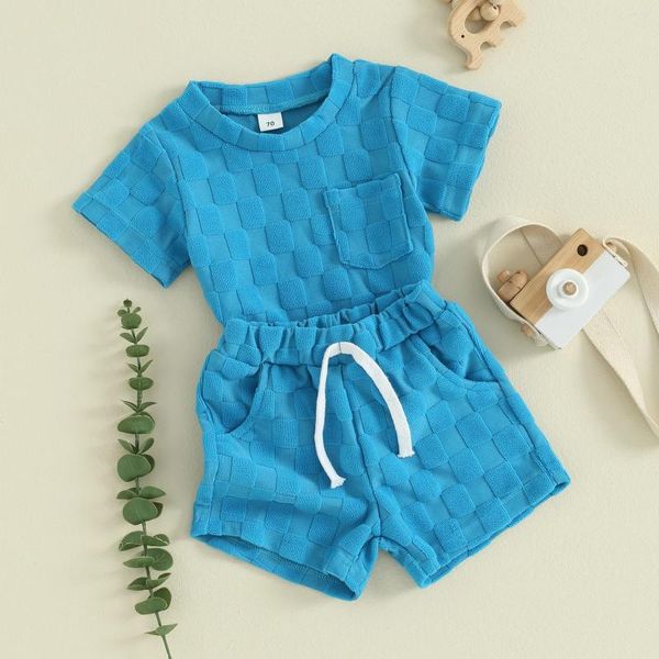 Sets de ropa infantil niña niña lindo patrón de tablero de ajuste