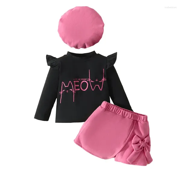 Vêtements Enfants Baby Girl Vêtements LETTRES LETTES LETTRES LETTRE IMPRESSIONS T-shirt T-shirt Tops Bow Clain CHETT