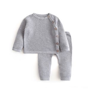 Kledingsets baby Baby Sweater Pak Autumn Winter Girl Breien Set Warm Boy 2pcs Geboren kleding 03 jaar 221007