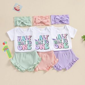 Vêtements Ensemble de vêtements pour bébés nés nés Ensemble de vêtements à manches courtes