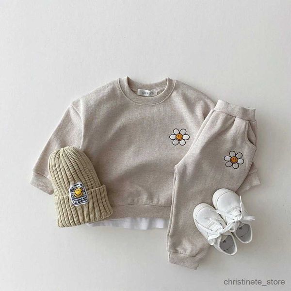 Conjuntos de ropa Ropa infantil para bebés Conjuntos de ropa Otoño Invierno Bebés recién nacidos Sudadera floral + Pantalones 2 piezas Ropa de diseñador para bebés R231215