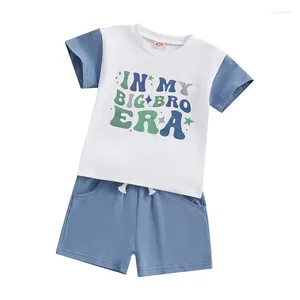 Ensembles de vêtements pour bébés garçons, tenue d'été dans mon époque, t-shirt et short à manches courtes, ensemble mignon 2 pièces