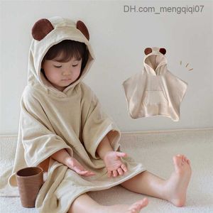 Kledingsets ins Koreaanse baby schattige katoenen capuchon bad handdoek handdoek handdoek badhanddoek handdoek handdoekje babyjongens en pyjama voor meisjes z230818