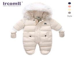 Ensembles de vêtements Ircomll épais chaud bébé bébé saut à saut de combinaison à l'intérieur de la toison fille fille d'hiver