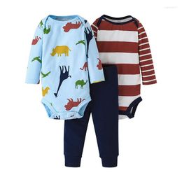 Kleding Sets IYEAL 3 Stks/partij Baby Katoen Geboren Jongens Kleding Romers Broek Peuter Meisjes Outfits 0-24M Zuigeling pak