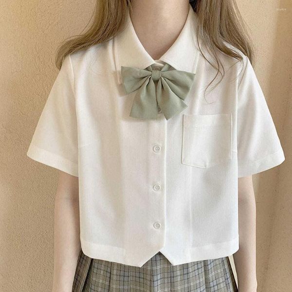 Ensembles de vêtements Japon Kanto Kansai Col à manches courtes Blouse blanche Chemise pour filles Uniformes de lycée Robe JK Uniforme Top Été