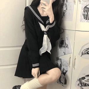 Clothing Sets Japanese JK Uniform School Girl S-XXL Green College Style Suit Sailor Costume Women Sexy Shirt Pleated SkirtClothing