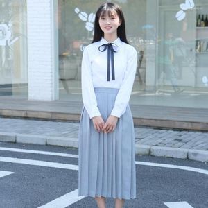 Conjuntos de ropa, traje de uniforme escolar japonés para mujer y niña, conjunto de marinero de viento universitario británico, ropa de estudiante Po de graduación superior H2424