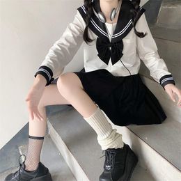 Kledingsets Jk Japanse Schooluniform Meisjes Matrozenpakje Marine Cosplay Kostuums Hoge Studenten Shirt Plooirok Anime Kleding 2022