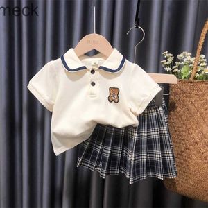 Kledingsets JK Uniform Girls College Style Short Sleeve + geplooide rokpak Zomer Kinderkleding Sets Rok Princess Koreaanse trui