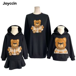 Kleding sets Joyccin moeder kinderen borduurhoeders en sweatshirts laten schouder stevige kleur losse pullover familie matching outfits 230105