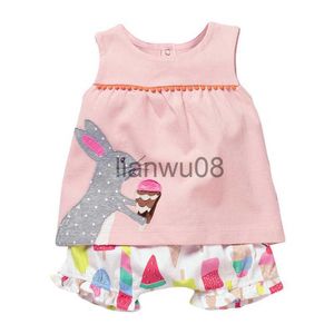 Ensembles de vêtements Jumping Meters Applique Bunny Bébé Vêtements Ensembles Pour 27T Filles Vêtements D'été Coton 2 pcs Ensemble Vente Chaude Costumes Filles Tenues x0803