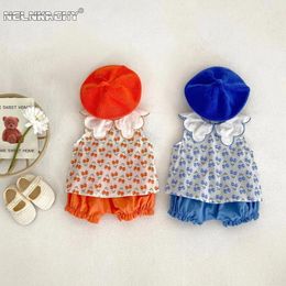 Sets de ropa para niñas niñas para niñas de verano Summer sin mangas pétal