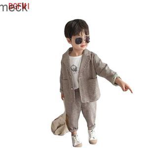 Kledingsets Kid Boys Spring en Autumn Suit Boys Baby Pak Kleding 2023 Nieuwe kinderen Casual kleding Toppen+broek 2 -delige set Formele slijtage