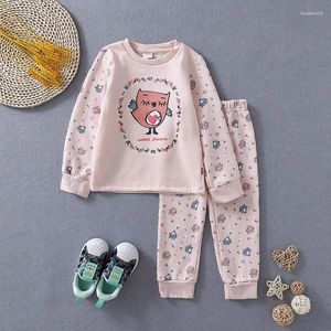 Ensembles de vêtements Kid Girl Wither Vêtements Set Home Wear Baby Boy Costume T-shirt à manches longues Pantalon en coton polaire