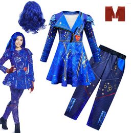 Ensembles de vêtements Enfants Audrey Costume pour filles Evie Mal Descendants 3 Costumes de cosplay avec perruque Halloween Carnaval Party Dress Pantalon Ensemble