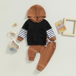 Kledingsets Kinderen babyjongens kleren kostuum lange mouw hapsed tracksuit tops broek kinderen kinderen lente outfits set infantil geboren