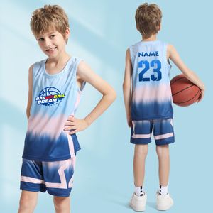 Ensembles de vêtements Enfants Uniforme de basket-ball Vêtements de sport en plein air Année Vieux Garçons Jeunesse Maillot de basket-ball Costume Été Enfants Basketball Chemise Vêtements 230703